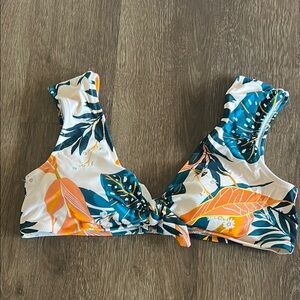 Tropical Print Bikini Top